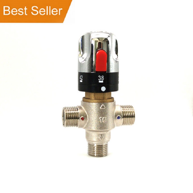 Thermostatic Shower Faucet Valve 3 Way - DN15 Thermostat Wasser Misch Ventil, 3