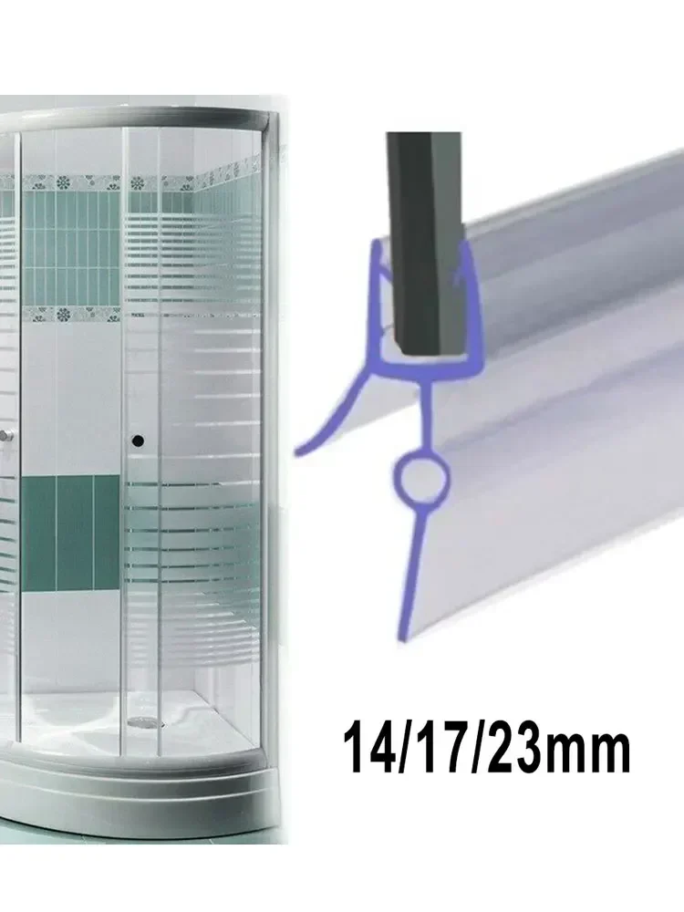 Shower Door Bottom Seal Strip Sweep - 14/17/23 mm Duschwand-Dichtungsstreifen, PVC, rahmenlose Glastür,