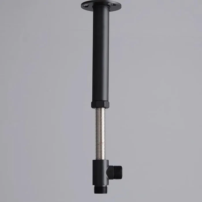 Shower Arm Ceiling Mount Brass Chrome - Schwarzer oder gebürsteter Gold-Teleskop-Duscharm zur Deckenmontage,