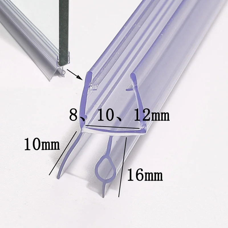 Shower Door Bottom Seal Strip Sweep - 2 x 50 cm transparenter Duschdichtungsstreifen