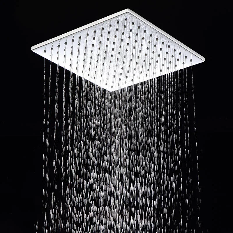Shower Arm Ceiling Mount Brass Chrome - Messing-Badezimmer-Duschkopf, verchromt, quadratisch, Regenduschkopf, Duscharm, Wand-