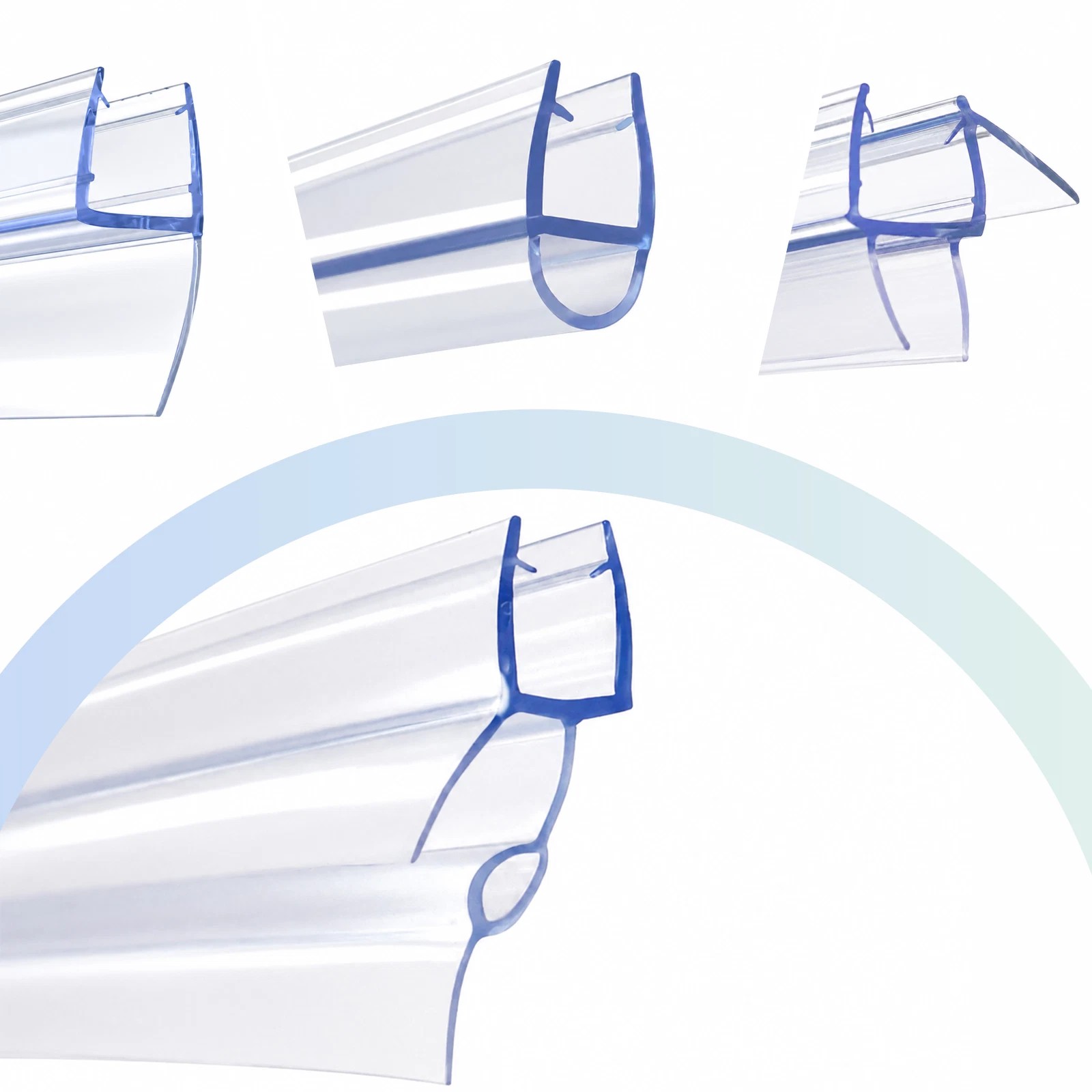 Shower Door Bottom Seal Strip Sweep - Neue Duschdichtung für Badezimmertüren, 4-6mm, für