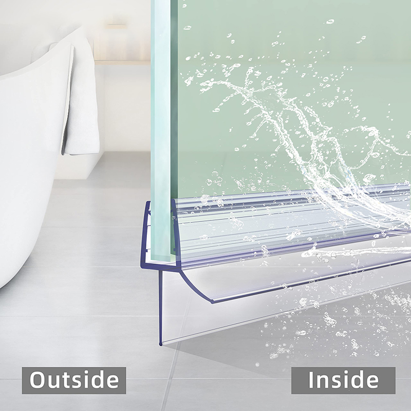 Shower Door Bottom Seal Strip Sweep - Duschtür-Bodendichtung, 4–6 mm Lücken, 50 cm