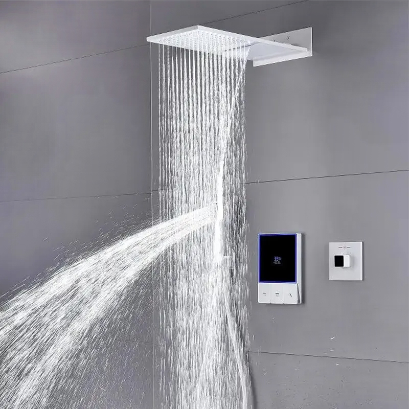 Led Rainfall Shower Head Waterfall - Smart White Rainfall Waterfall Duschkopf Digitale