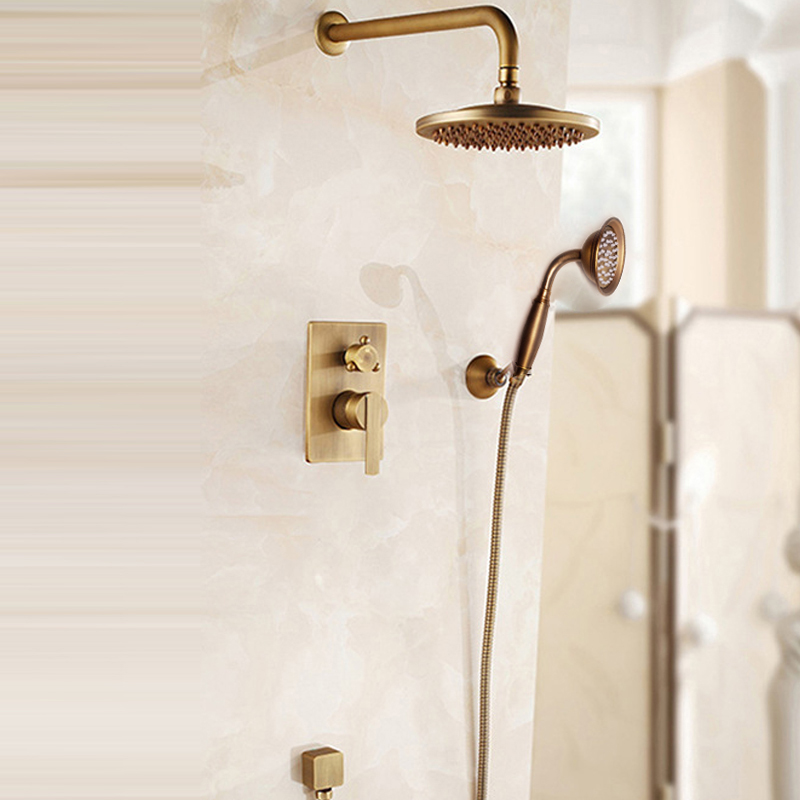 Antikes Messing verdecktes Dus – Concealed Thermostatic Shower System Set Bewertung und Preis