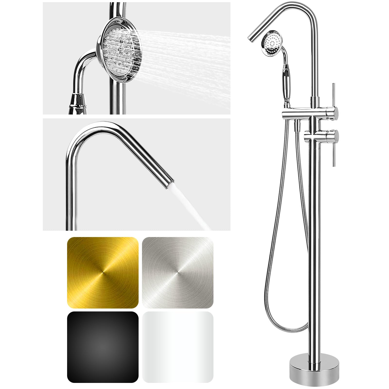 Freistehender Badewannenhahn,  – Freestanding Bathtub Filler Faucet Floor Bewertung und Preis