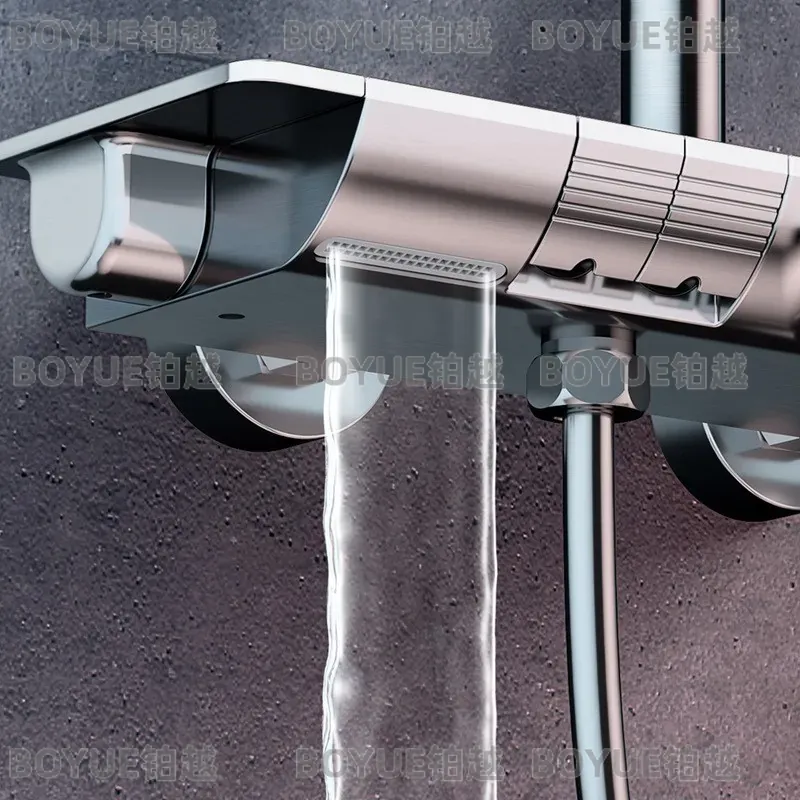 Graues Klaviertasten-Thermosta – Concealed Thermostatic Shower System Set Bewertung und Preis