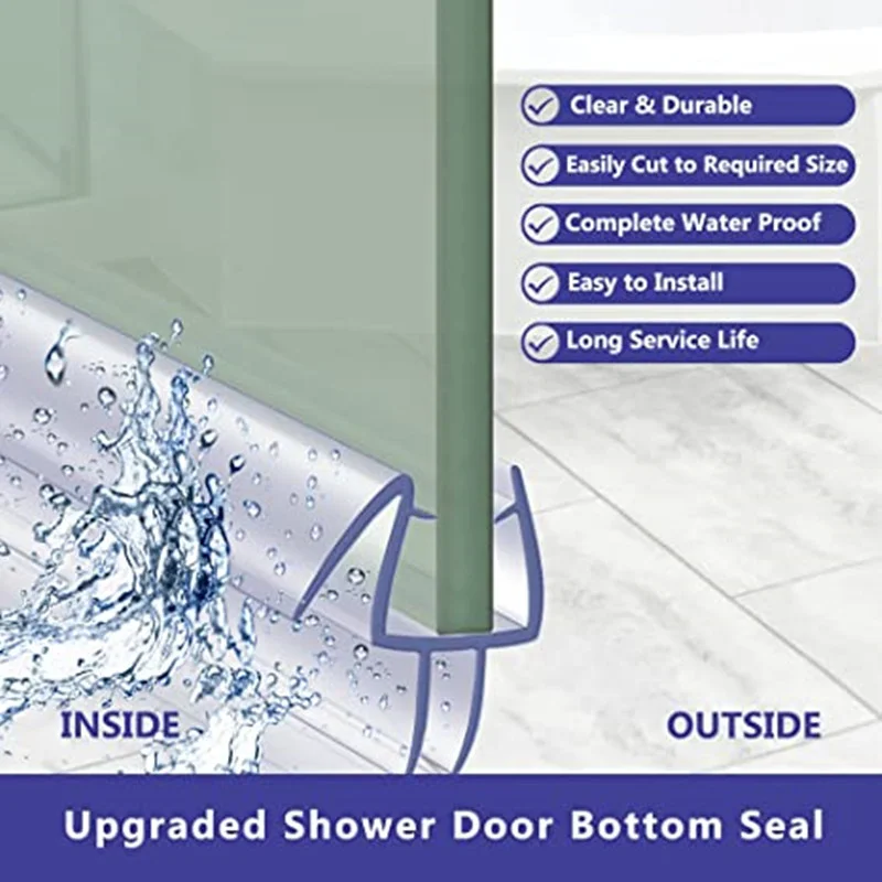 Kleberfreier Duschdichtungsstr – Shower Door Bottom Seal Strip Sweep Bewertung und Preis