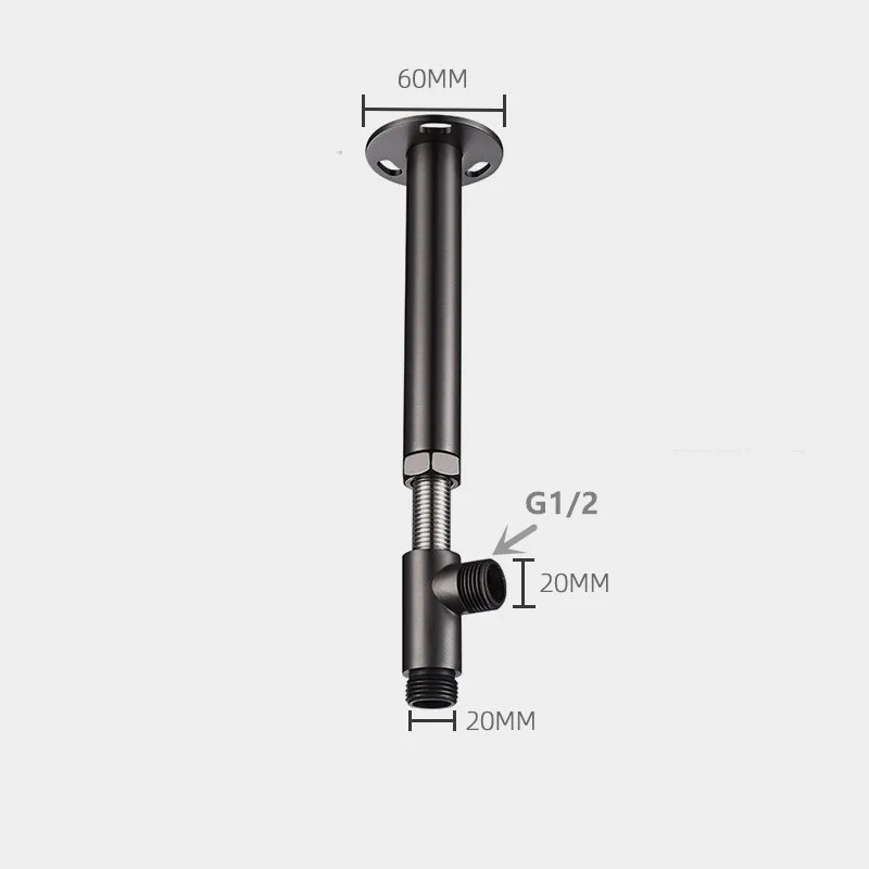 Schwarzer oder gebürsteter Gol – Shower Arm Ceiling Mount Brass Chrome Bewertung und Preis