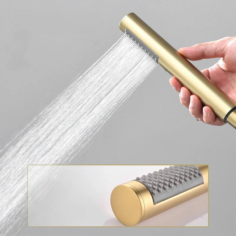 Gebürstetes Gold Doppelfunktio – Concealed Thermostatic Shower System Set Bewertung und Preis