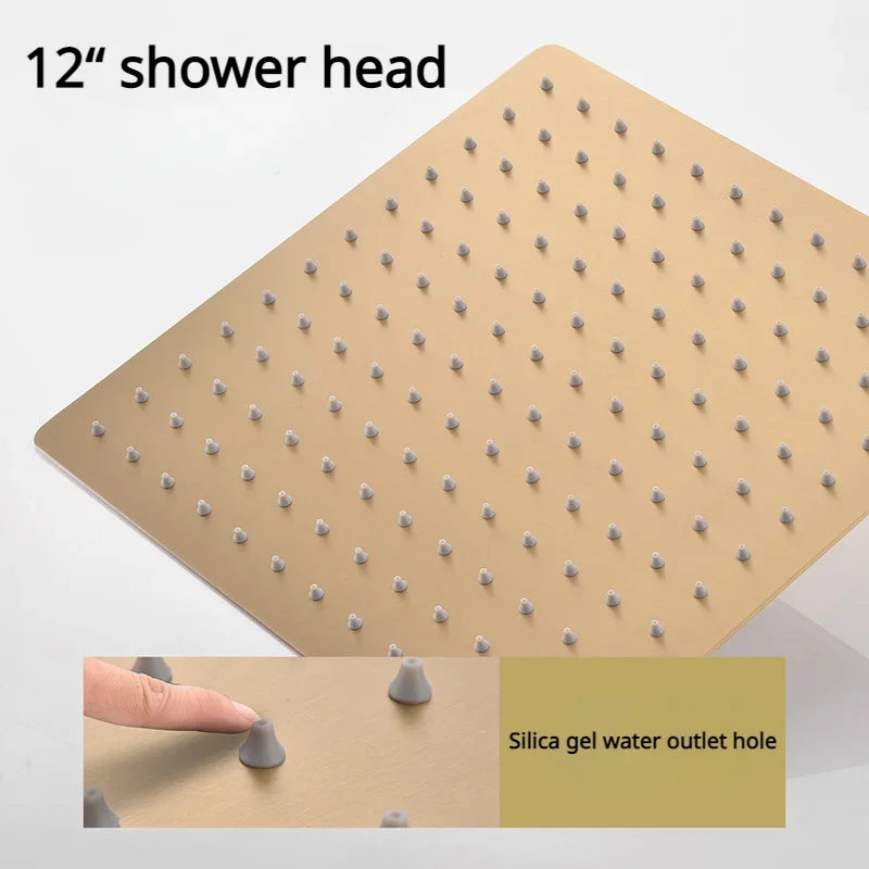 Gebürstetes Gold Doppelfunktio – Concealed Thermostatic Shower System Set Bewertung und Preis