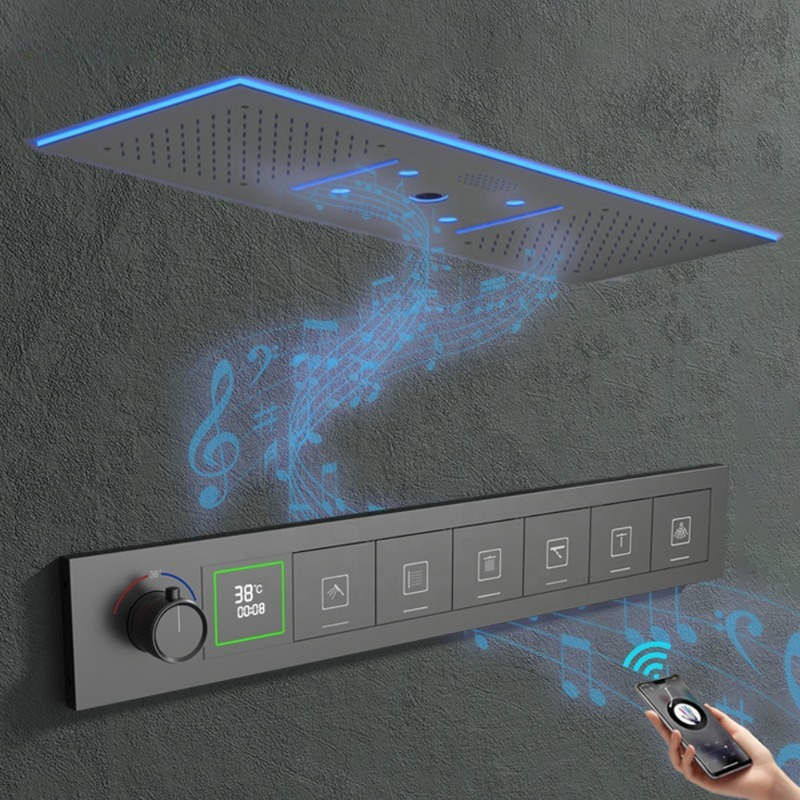 Musik-Duschkopf Badezimmer LED – Led Rainfall Shower Head Waterfall Bewertung und Preis
