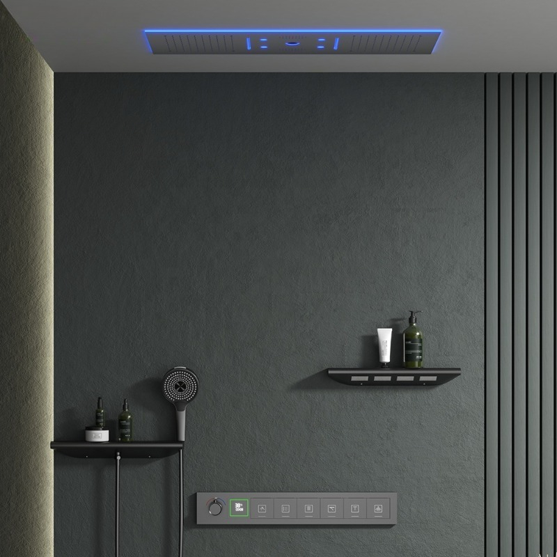 Musik-Duschkopf Badezimmer LED – Led Rainfall Shower Head Waterfall Bewertung und Preis