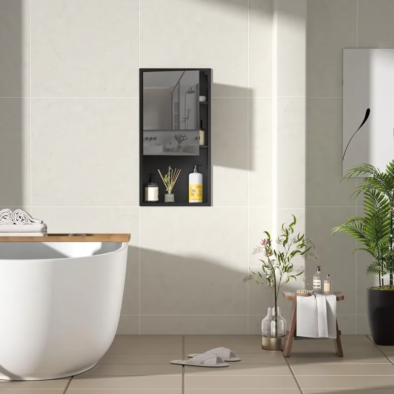 Badezimmer-Einbauduschnische S – Shower Niche Stainless Steel Recessed Bewertung und Preis