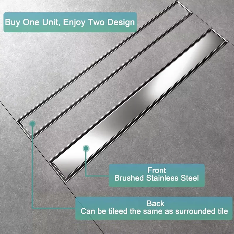 Moderner 304 Edelstahl Lineare – Linear Shower Drain Stainless 304 Tile In Bewertung und Preis
