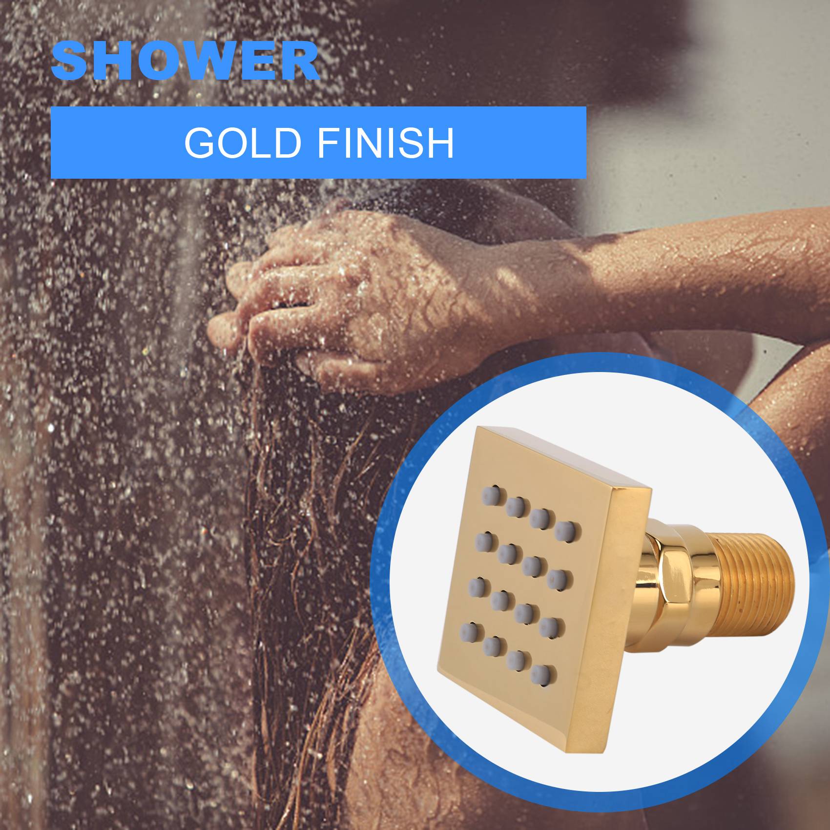 AT44-2 Zoll Dusche Körper Spra – Shower Body Jet Massage Spray Square Bewertung und Preis
