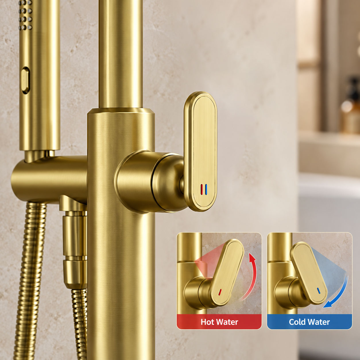 Luxuriöse Freistehende Badewan – Freestanding Bathtub Filler Faucet Floor Bewertung und Preis
