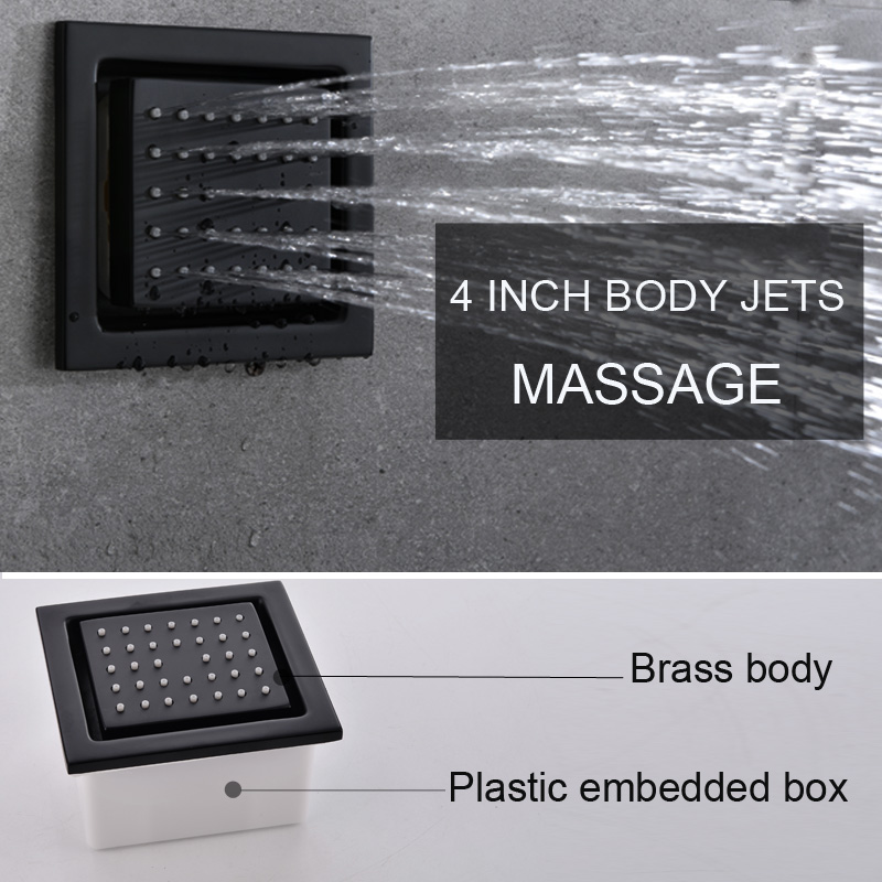 360 x 500 mm schwarzes LED-Dus – Thermostatic Shower Faucet Valve 3 Way Bewertung und Preis