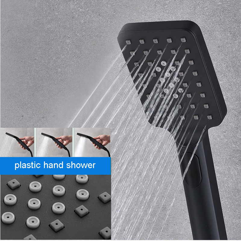 360 x 500 mm schwarzes LED-Dus – Thermostatic Shower Faucet Valve 3 Way Bewertung und Preis