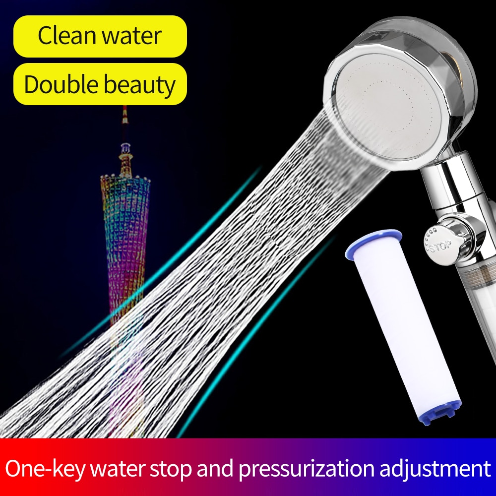 Neue propeller angetriebene Du – Handheld Shower Head High Pressure Filter Bewertung und Preis