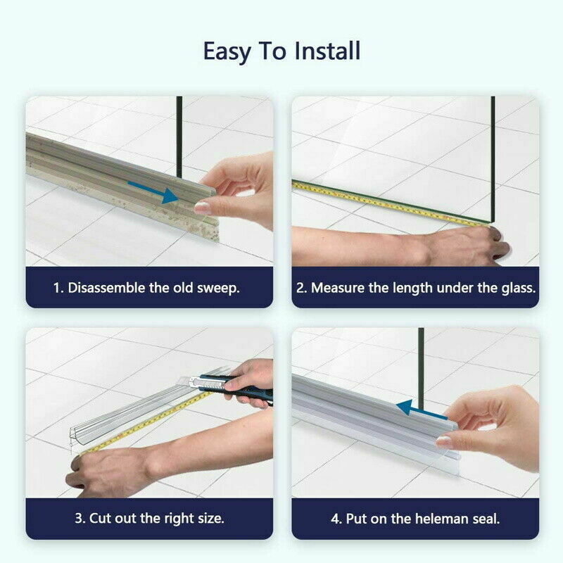 Neue Duschdichtung für Badezim – Shower Door Bottom Seal Strip Sweep Bewertung und Preis
