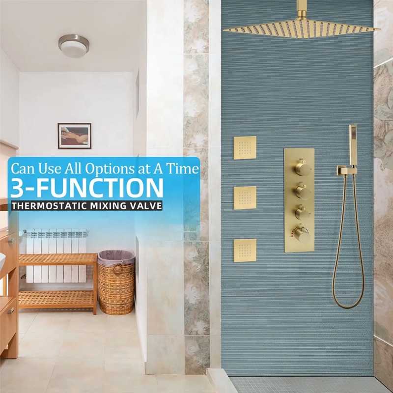16-Zoll-Kombinationssystem-Set – Concealed Thermostatic Shower System Set Bewertung und Preis