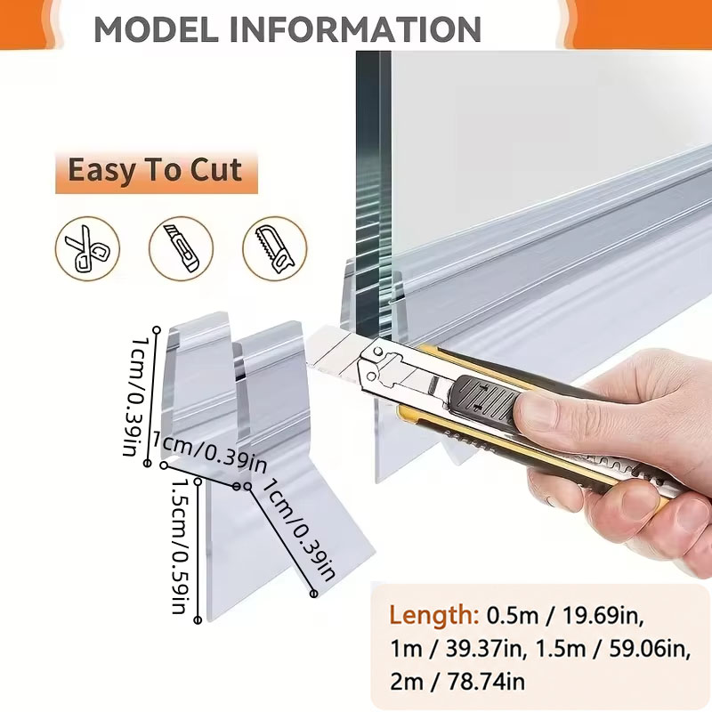 1 Stück 0,5/1/1,5/2 m transpar – Shower Door Bottom Seal Strip Sweep Bewertung und Preis