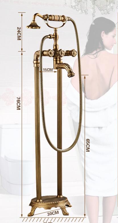 Tuqiu bodenstehender, geschnit – Freestanding Bathtub Filler Faucet Floor Bewertung und Preis