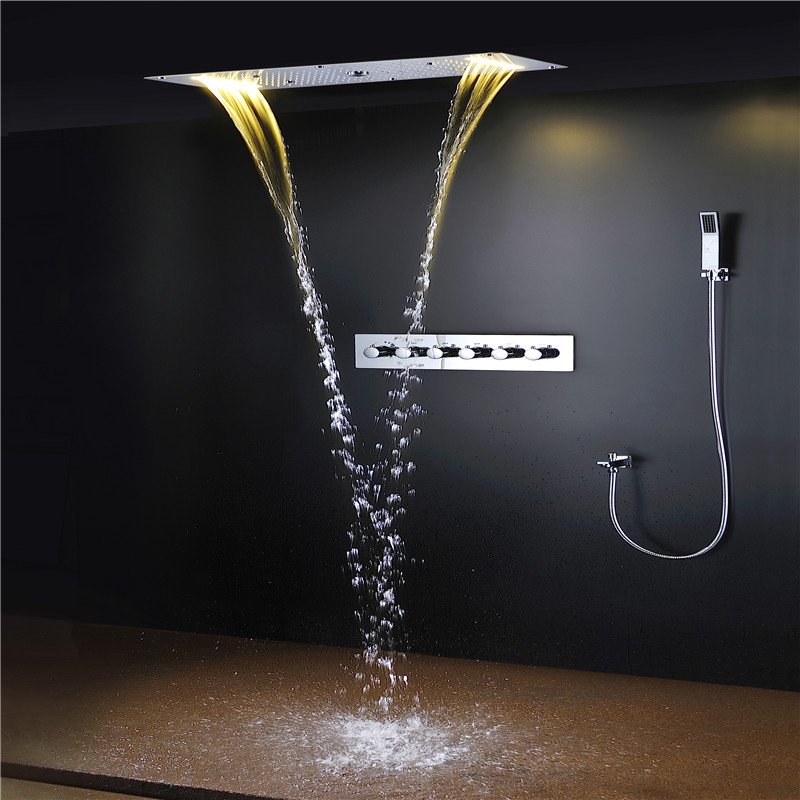 Luxuriöses LED-Multifunktions- – Led Rainfall Shower Head Waterfall Bewertung und Preis