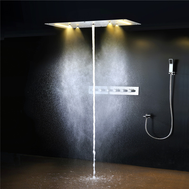 Luxuriöses LED-Multifunktions- – Led Rainfall Shower Head Waterfall Bewertung und Preis