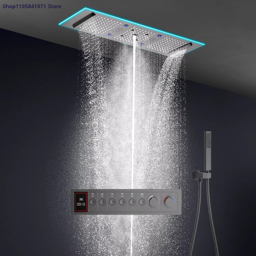 900x300mm Thermostatisches Dus – Led Rainfall Shower Head Waterfall Bewertung und Preis