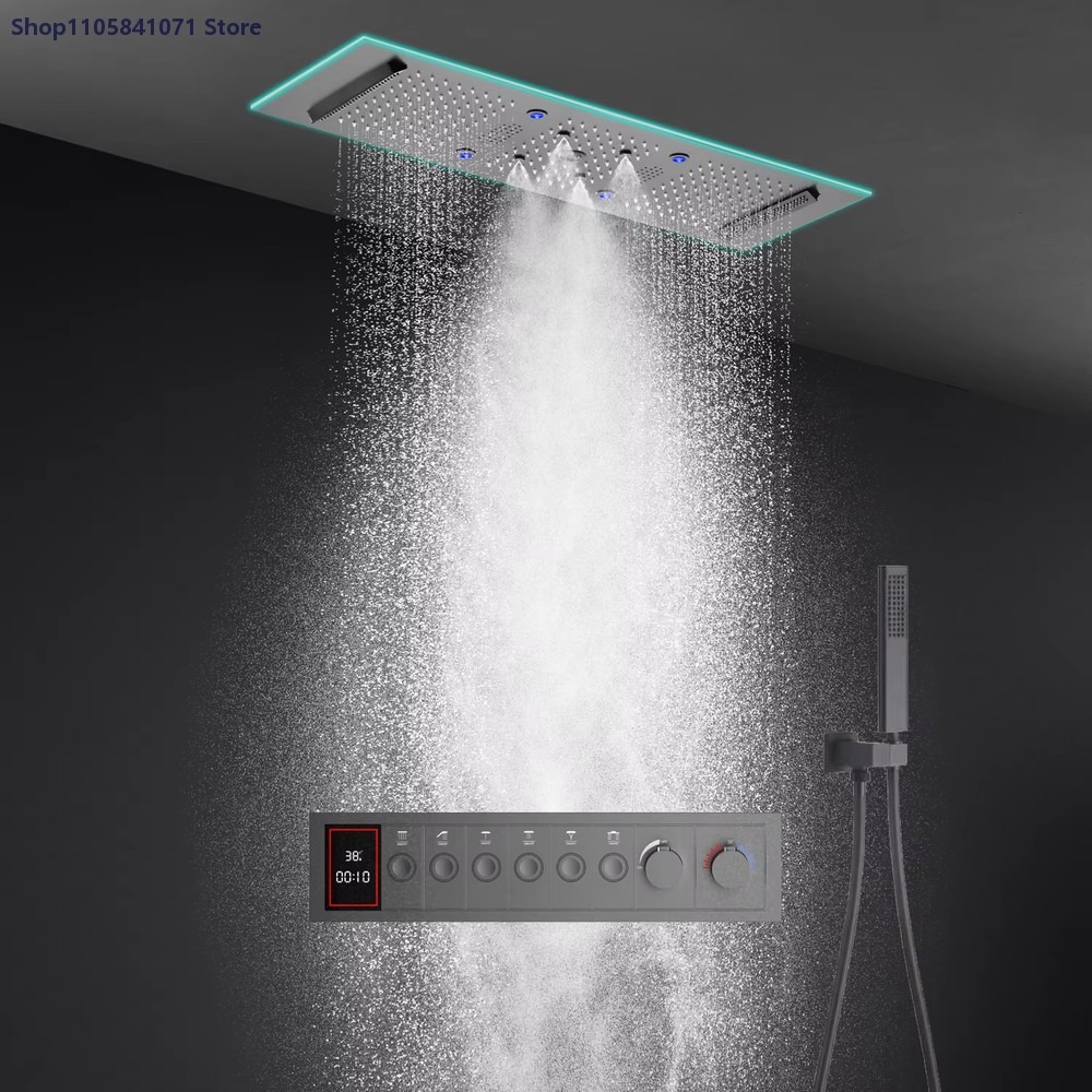 900x300mm Thermostatisches Dus – Led Rainfall Shower Head Waterfall Bewertung und Preis