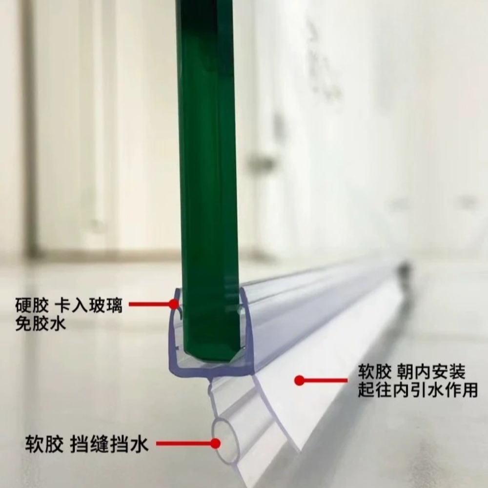 Duschdichtung für 8-12mm Spalt – Shower Door Bottom Seal Strip Sweep Bewertung und Preis