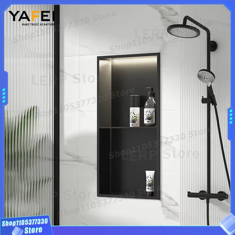 Mattschwarze Edelstahl-Duschab – Shower Niche Stainless Steel Recessed Bewertung und Preis