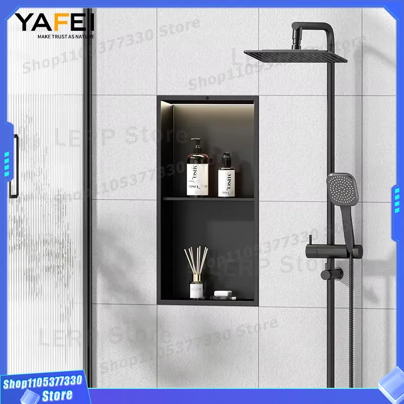Mattschwarze Edelstahl-Duschab – Shower Niche Stainless Steel Recessed Bewertung und Preis